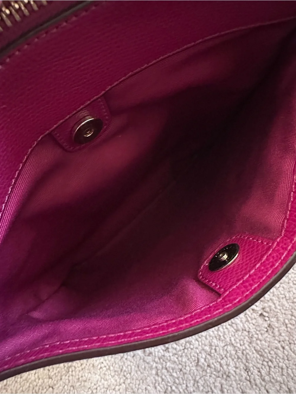 Coach Pebbled Leather Crossbody in Magenta